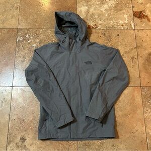 The North Face Men’s Dryvent Outdoor Rain Windbreaker Hooded Jacket Grey Size S